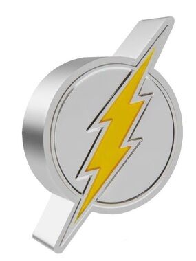 The Flash DC Comics Yellow Lightning Bolt 999% Pure Silver Collectors Coin